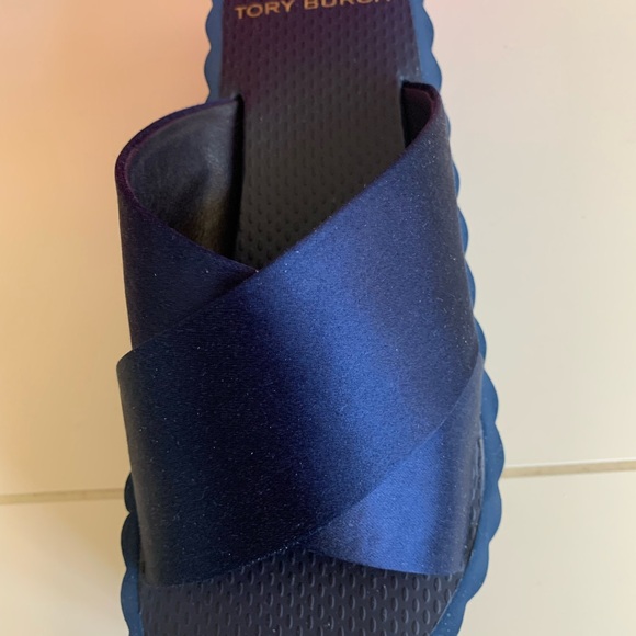 TORY BURCH SCALLOP WEDGE PLATFORM SANDALS SIZE 5 - Picture 5 of 15